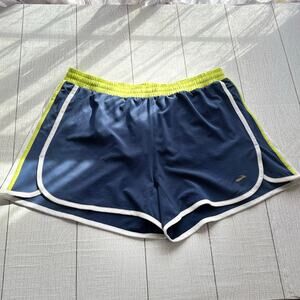 Brooks Women’s Running Shorts Blue Yellow Size Large